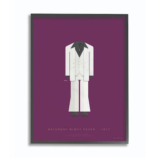 Stupell Industries Saturday Night Fever Fashion Design Wall Accent with Black Frame
